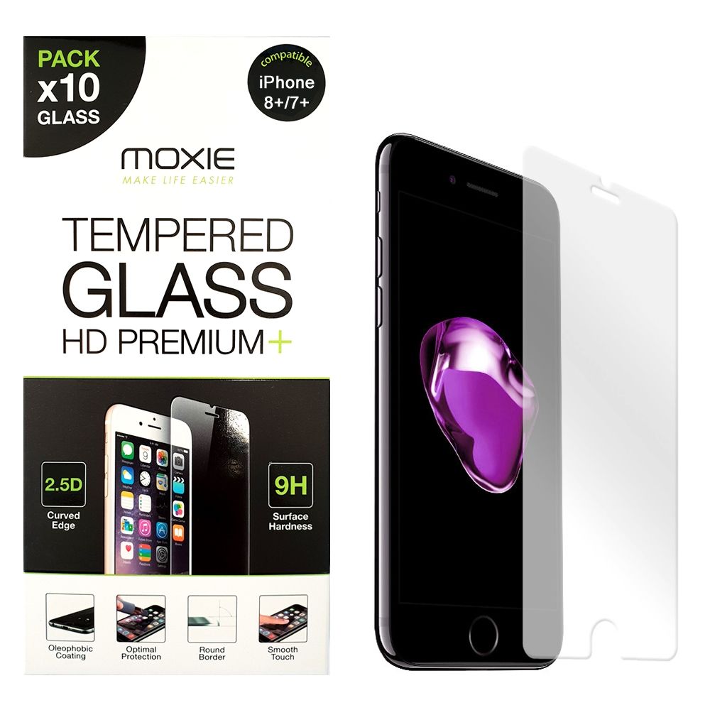 Pack x10** Protection d'écran en verre trempé iPhone 8 Plus / 7