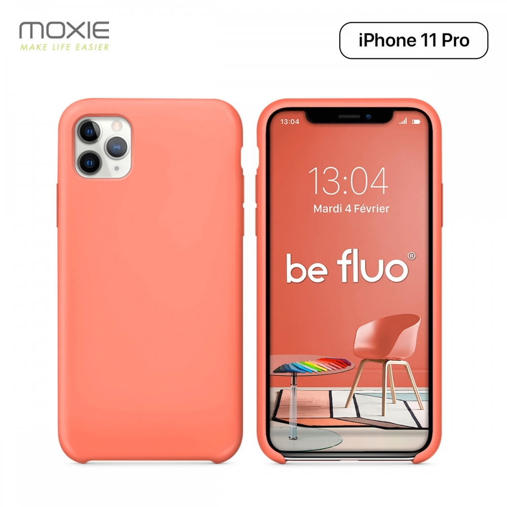 Moxie Coque iPhone 11 Pro [BeFluo] Coque Silicone Fine et Légère pour iPhone 11 Pro 5.8- Intérieur Microfibre, Coque Anti-chocs et Anti-rayures pour iPhone 11 (2019) 5.8 pouces -Rose Pastel