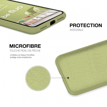 Moxie Coque iPhone 11 Pro Max [BeFluo® Full Protect] Coque Silicone Fine et Légère pour iPhone 11 Pro Max, Intérieur Microfibre, Coque Anti-chocs et Anti-rayures pour iPhone 11 Pro Max - Vert olive