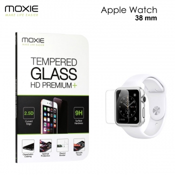 Protection d'écran Apple Watch 38mm en Verre Trempé, Moxie [HD Premium+] Film en Verre Trempé pour Apple Watch 38mm - Transparent