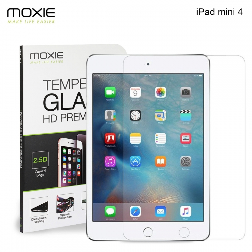 Protection d'écran iPad Mini 4 en Verre Trempé, Moxie [HD Premium+] Film en Verre Trempé pour iPad Mini 4 - Transparent