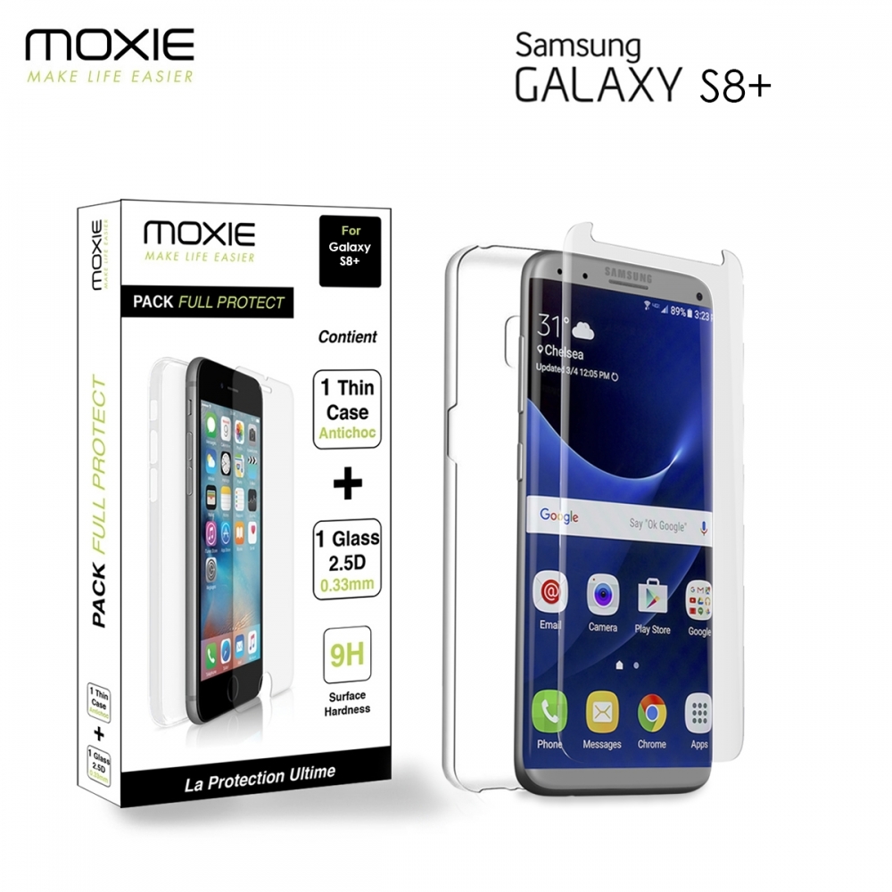 Pack FullProtect 1 coque + 1 verre trempé Moxie pour Galaxy S8+