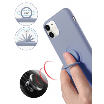 Moxie Coque iPhone 11 [BeLoop®] - Coque Silicone Fine et Légère pour iPhone 11 avec Ring Holder intégré - Intérieur Microfibre, Coque Anti-chocs et Anti-rayures pour iPhone 11  - LAVANDE