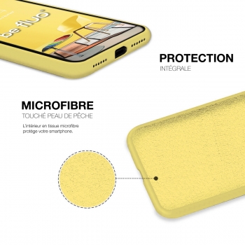 Moxie Coque iPhone 11 [BeLoop®] - Coque Silicone Fine et Légère pour iPhone 11 avec Ring Holder intégré - Intérieur Microfibre, Coque Anti-chocs et Anti-rayures pour iPhone 11  - JAUNE