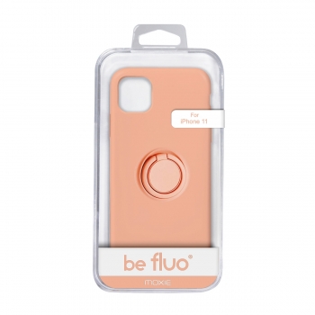 Moxie Coque iPhone 11 [BeLoop®] - Coque Silicone Fine et Légère pour iPhone 11 avec Ring Holder intégré - Intérieur Microfibre, Coque Anti-chocs et Anti-rayures pour iPhone 11  - ORANGE