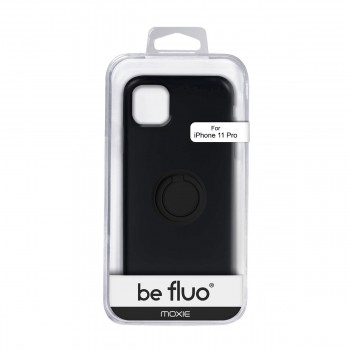 Moxie Coque iPhone 11 Pro [BeLoop®] - Coque Silicone Fine et Légère pour iPhone 11 Pro avec Ring Holder intégré - Intérieur Microfibre, Coque Anti-chocs et Anti-rayures pour iPhone 11 Pro  - NOIR