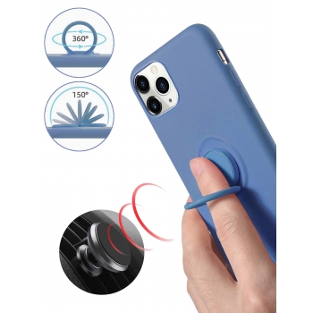 Moxie Coque iPhone 11 Pro Max [BeLoop®] - Coque Silicone Fine et Légère pour iPhone 11 Pro Max avec Ring Holder intégré - Intérieur Microfibre, Coque Anti-chocs et Anti-rayures pour iPhone 11 Pro Max  - BLEU