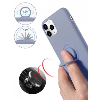 Moxie Coque iPhone 11 PRO [BeLoop®] - Coque Silicone Fine et Légère pour iPhone 11 Pro avec Ring Holder intégré - Intérieur Microfibre, Coque Anti-chocs et Anti-rayures pour iPhone 11 Pro  - LAVANDE