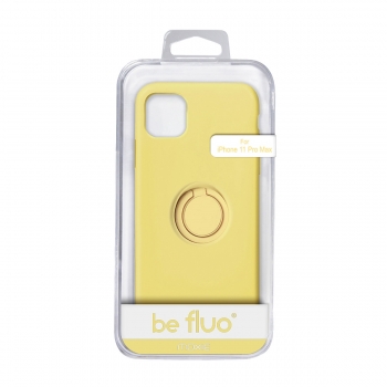 Moxie Coque iPhone 11 PRO  Max [BeLoop®] - Coque Silicone Fine et Légère pour iPhone 11 Pro Max avec Ring Holder intégré - Intérieur Microfibre, Coque Anti-chocs et Anti-rayures pour iPhone 11 Pro Max  - JAUNE