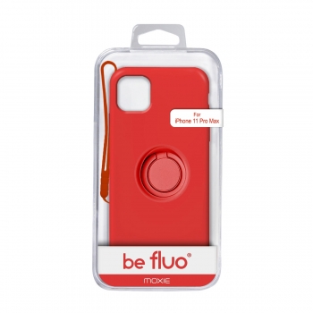 Moxie Coque iPhone 11 PRO  Max [BeLoop®] - Coque Silicone Fine et Légère pour iPhone 11 Pro Max avec Ring Holder intégré - Intérieur Microfibre, Coque Anti-chocs et Anti-rayures pour iPhone 11 Pro Max  - ROUGE