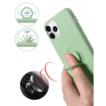 Moxie Coque iPhone 11 PRO  Max [BeLoop®] - Coque Silicone Fine et Légère pour iPhone 11 Pro Max avec Ring Holder intégré - Intérieur Microfibre, Coque Anti-chocs et Anti-rayures pour iPhone 11 Pro Max  - VERT