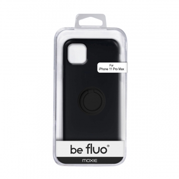 Moxie Coque iPhone 11 PRO  Max [BeLoop®] - Coque Silicone Fine et Légère pour iPhone 11 Pro Max avec Ring Holder intégré - Intérieur Microfibre, Coque Anti-chocs et Anti-rayures pour iPhone 11 Pro Max  - NOIR