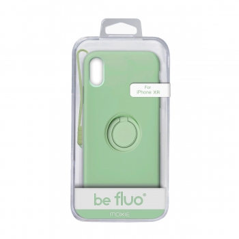 Moxie Coque iPhone XR [BeLoop®] - Coque Silicone Fine et Légère pour iPhone XR avec Ring Holder intégré - Intérieur Microfibre, Coque Anti-chocs et Anti-rayures pour iPhone XR  - VERT