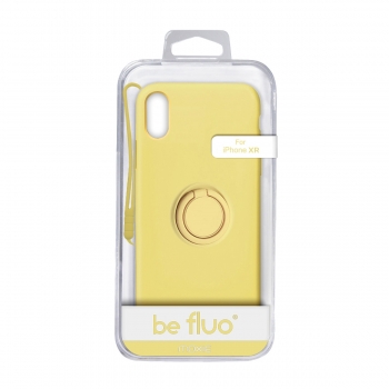 Moxie Coque iPhone XR [BeLoop®] - Coque Silicone Fine et Légère pour iPhone XR avec Ring Holder intégré - Intérieur Microfibre, Coque Anti-chocs et Anti-rayures pour iPhone XR  - JAUNE