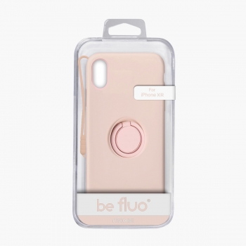 Moxie Coque iPhone XR [BeLoop®] - Coque Silicone Fine et Légère pour iPhone XR avec Ring Holder intégré - Intérieur Microfibre, Coque Anti-chocs et Anti-rayures pour iPhone XR  - ROSE