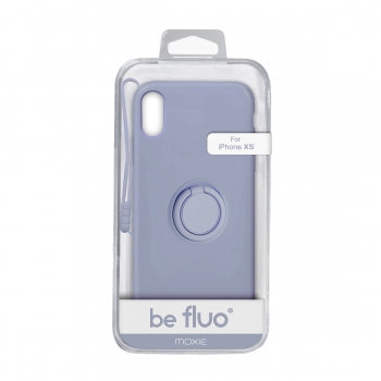 Moxie Coque iPhone X/XS [BeLoop®] - Coque Silicone Fine et Légère pour iPhone X/XS avec Ring Holder intégré - Intérieur Microfibre, Coque Anti-chocs et Anti-rayures pour iPhone X/XS  - LAVANDE