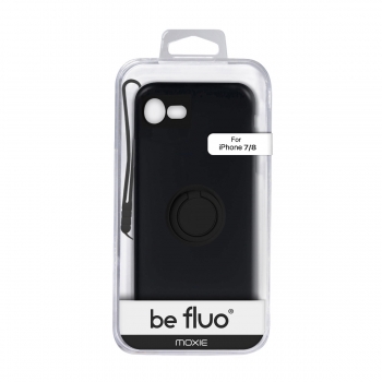 Moxie Coque iPhone 7/8/SE 2020 [BeLoop®] - Coque Silicone Fine et Légère pour iPhone 7/8/SE 2020 avec Ring Holder intégré - Intérieur Microfibre, Coque Anti-chocs et Anti-rayures pour iPhone 7/8/SE 2020  - NOIR