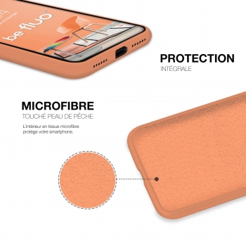 Moxie Coque iPhone 7/8/SE 2020 [BeLoop®] - Coque Silicone Fine et Légère pour iPhone 7/8/SE 2020 avec Ring Holder intégré - Intérieur Microfibre, Coque Anti-chocs et Anti-rayures pour iPhone 7/8/SE 2020  - ORANGE