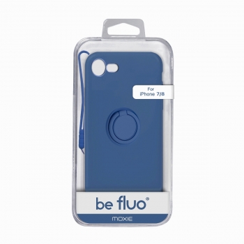 Moxie Coque iPhone 7/8/SE 2020 [BeLoop®] - Coque Silicone Fine et Légère pour iPhone 7/8/SE 2020 avec Ring Holder intégré - Intérieur Microfibre, Coque Anti-chocs et Anti-rayures pour iPhone 7/8/SE 2020  - BLEU