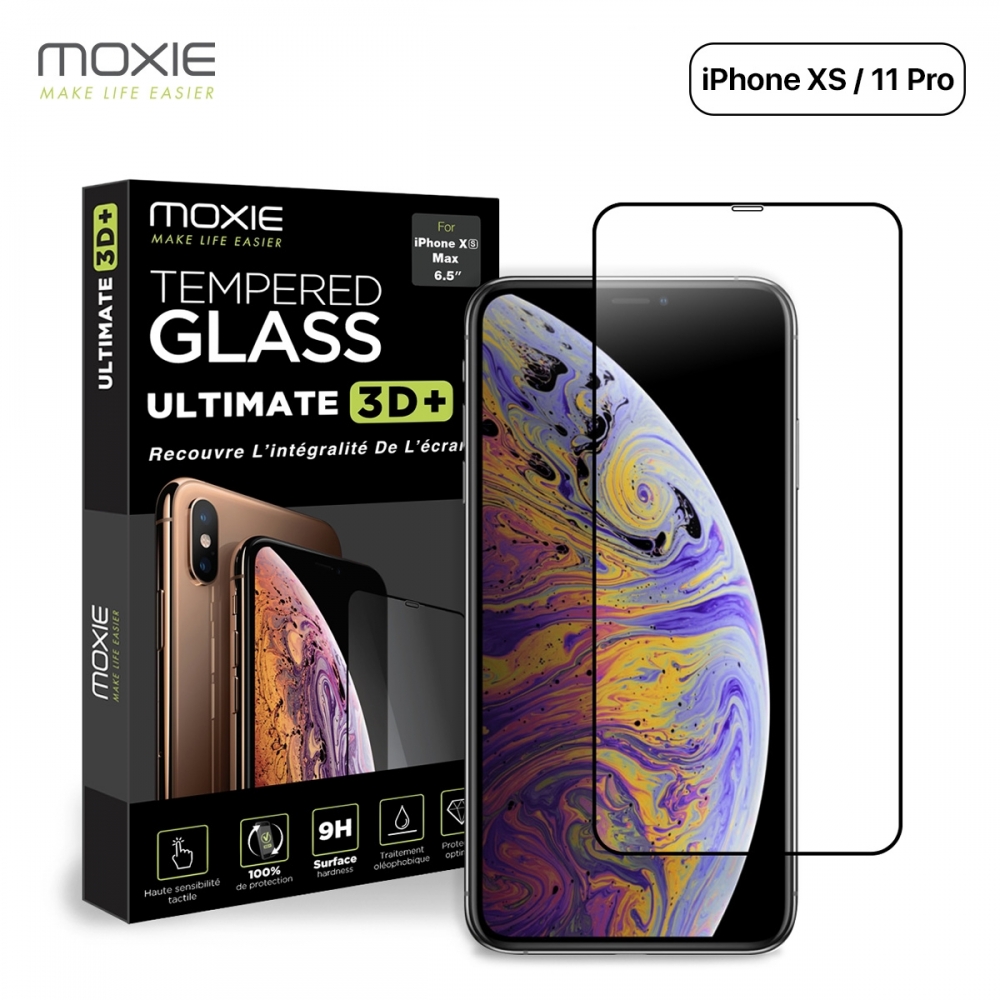 Vitre protection / Verre trempé incurvé 3D Iphone XS Max