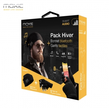 Pack Bonnet Stéréo Bluetooth et Gants Tactiles