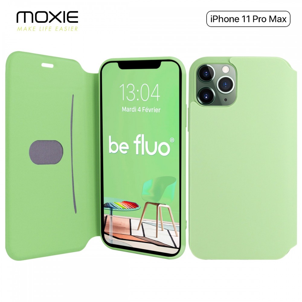 Moxie Etui/housse iPhone 11 Pro Max [BeFolio®] Etui à rabat en silicone  pour iPhone 11 Pro Max - Intérieur Microfibre avec porte-carte, coque Anti-chocs  et Anti-rayures pour iPhone 11 Pro Max 6.5