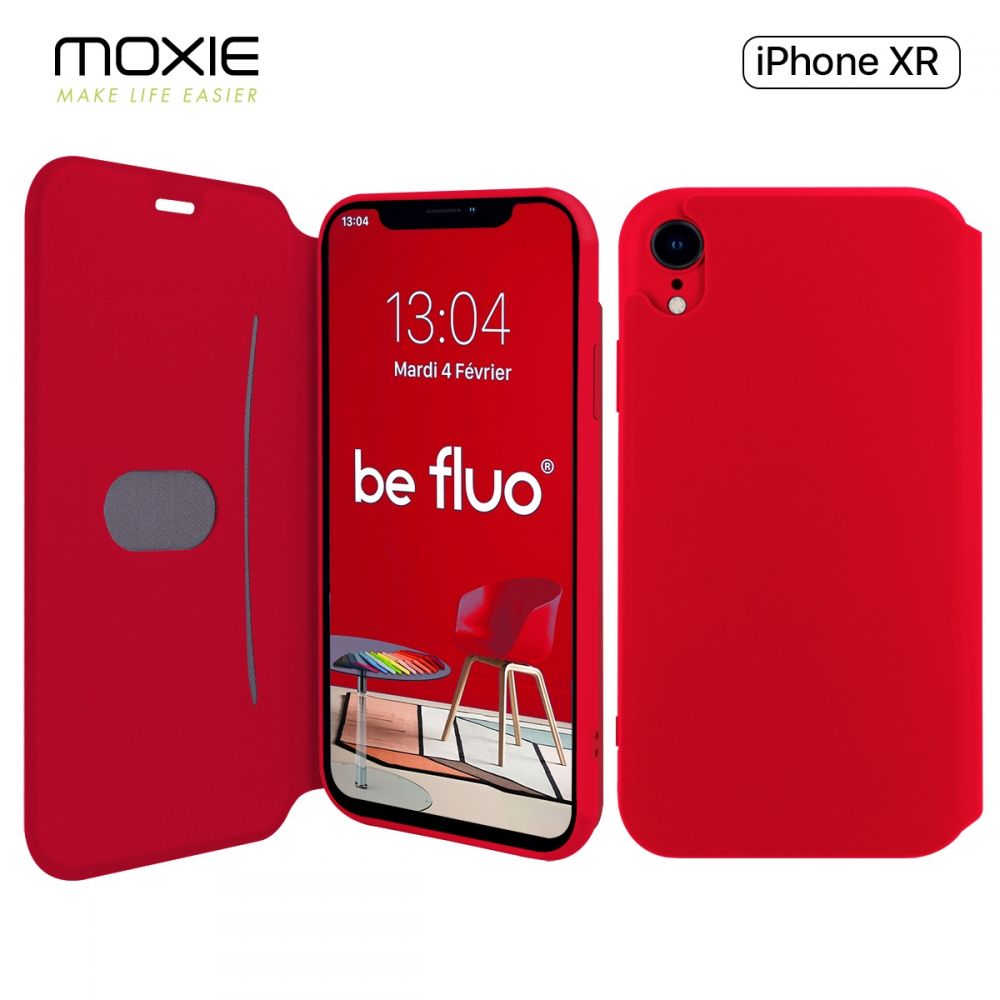 Moxie Etui/housse iPhone XR [BeFolio®] Etui à rabat en silicone pour iPhone  XR - Intérieur Microfibre avec porte-carte, coque Anti-chocs et  Anti-rayures pour iPhone XR -Rouge