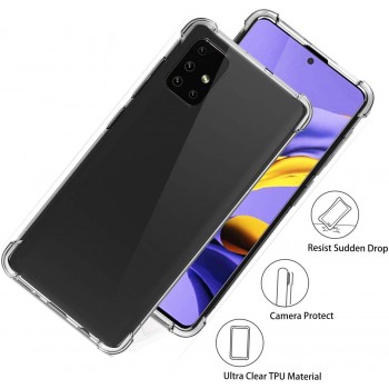 Moxie Coque Galaxy A71 [AIRBAG] Coque Bumper Renforcée pour Galaxy A71, Coque en Silicone Transparente Anti-Chocs et Anti-rayures pour Galaxy A71 - Transparente