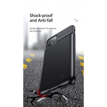 Usams Coque Batterie pour iPhone 11 Pro Max - US-CD112 -  Coque Batterie 4500mAh Fine et Légère, Ultra Sécurisée pour iPhone 11 Pro Max, Coque Renforcée contre les Impacts - Noir