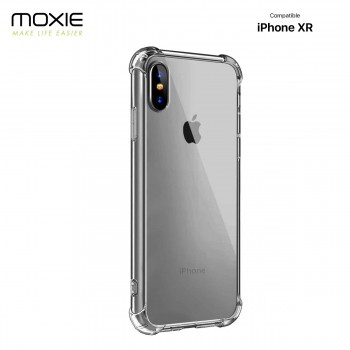 Moxie Coque iPhone XR [AIRBAG] Coque Bumper Renforcée pour iPhone XR
, Coque en Silicone Transparente Anti-Chocs et Anti-rayures pour iPhone XR - Grise fumée