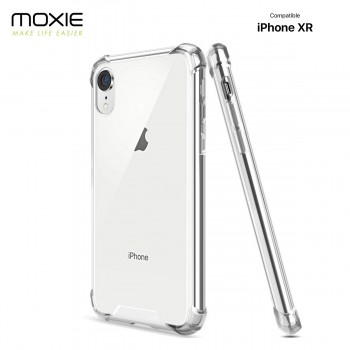 Moxie Coque iPhone XR [AIRBAG] Coque Bumper Renforcée pour iPhone XR
, Coque en Silicone Transparente Anti-Chocs et Anti-rayures pour iPhone XR - Transparente