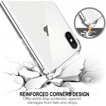 Moxie Coque iPhone X/XS [AIRBAG] Coque Bumper Renforcée pour iPhone XS
, Coque en Silicone Transparente Anti-Chocs et Anti-rayures pour iPhone X/XS - Transparente