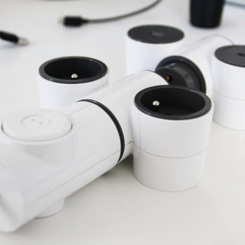 WATT&CO Multiprise à composer évolutive x1 Prise + x2 USB 4.8A