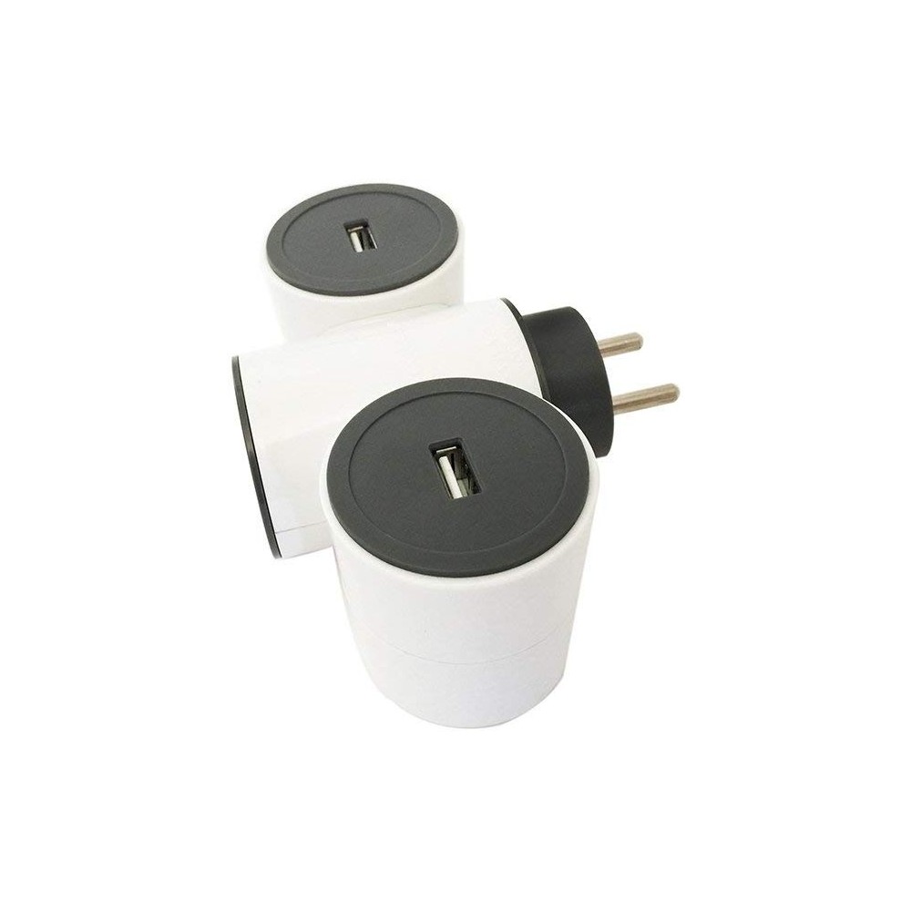 WATT&CO Multiprise à composer évolutive x1 Prise + x2 USB 4.8A