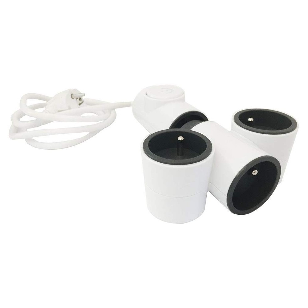 WATT&CO Multiprise à composer x2 + interrupteur Longueur 1.2M