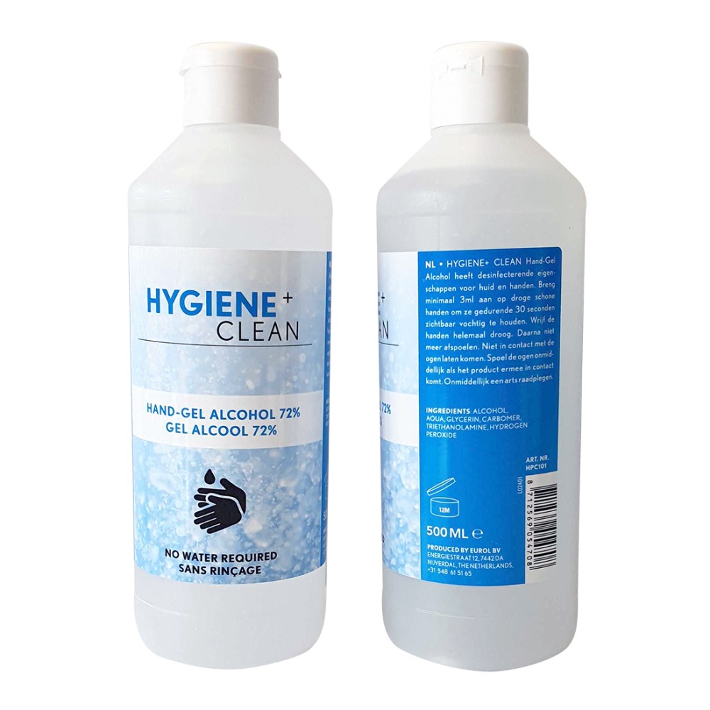 Gel Hydro Alcoolique Eurol 72% d'alcool - Flacon de 500ml
