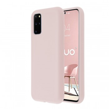 Coque Silicone Be Fluo Anti-chocs et Anti-rayures Intérieur Microfibre pour Galaxy S20+ - Rose Sable