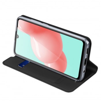 Etui portefeuille DUX Ducis en cuir PU avec porte-carte et fonction vidéo pour Galaxy A41 - NOIR