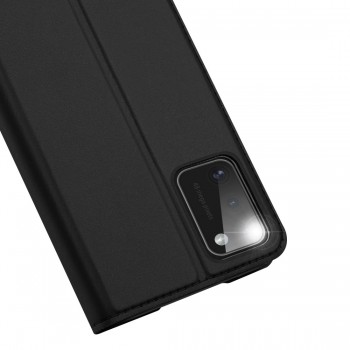 Etui portefeuille DUX Ducis en cuir PU avec porte-carte et fonction vidéo pour Galaxy A41 - NOIR