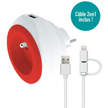 WATT&CO Prise + USB 2.4A...