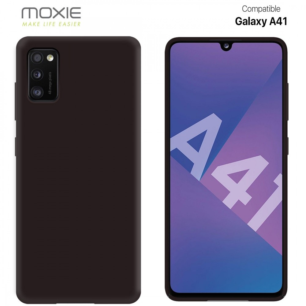 Coque Silicone Be Fluo Anti-chocs et Anti-rayures Intérieur Microfibre pour Galaxy A41 - Noir