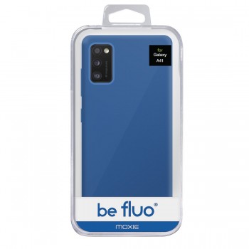 Coque Silicone Be Fluo Anti-chocs et Anti-rayures Intérieur Microfibre pour Galaxy A41 - Bleu fonçé