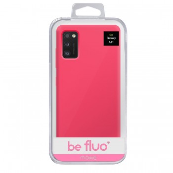 Coque Silicone Be Fluo Anti-chocs et Anti-rayures Intérieur Microfibre pour Galaxy A41 - Rose vif