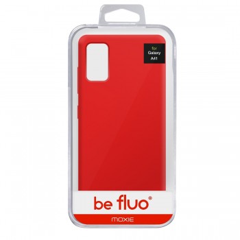Coque Silicone Be Fluo Anti-chocs et Anti-rayures Intérieur Microfibre pour Galaxy A41 - Rouge