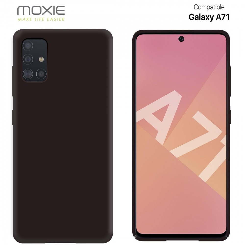 Coque Silicone Be Fluo Anti-chocs et Anti-rayures Intérieur Microfibre pour Galaxy A71 - Noir