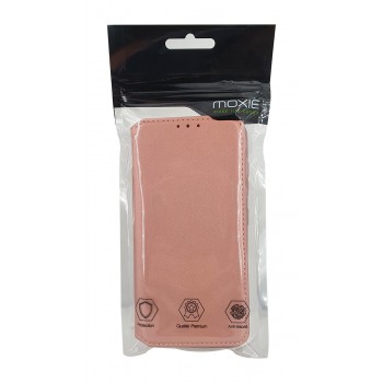 Etui portefeuille Moxie en cuir PU avec fonction vidéo pour Galaxy A21S  - Rose