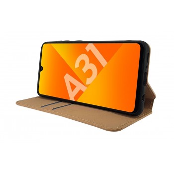Etui portefeuille Moxie en cuir PU avec fonction vidéo pour Galaxy A31 - OR