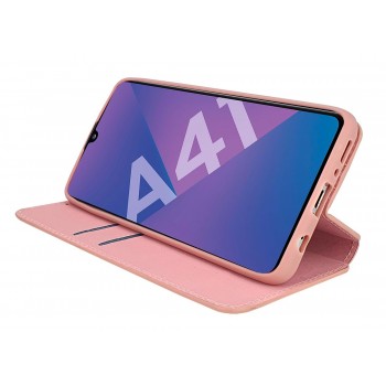 Etui portefeuille Moxie en cuir PU avec fonction vidéo pour Galaxy A41 - ROSE