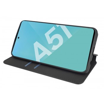 Etui portefeuille Moxie en cuir PU avec fonction vidéo pour Galaxy A51 - NOIR