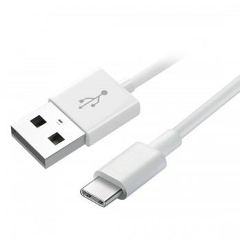 Câble Data USB-A 2.0 Réversible vers USB Type-C - 1 mètre - Blanc Sans Blister